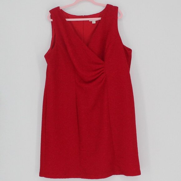 Coldwater Creek Red Dress Women Plus Size 22 W - Picture 3 of 4